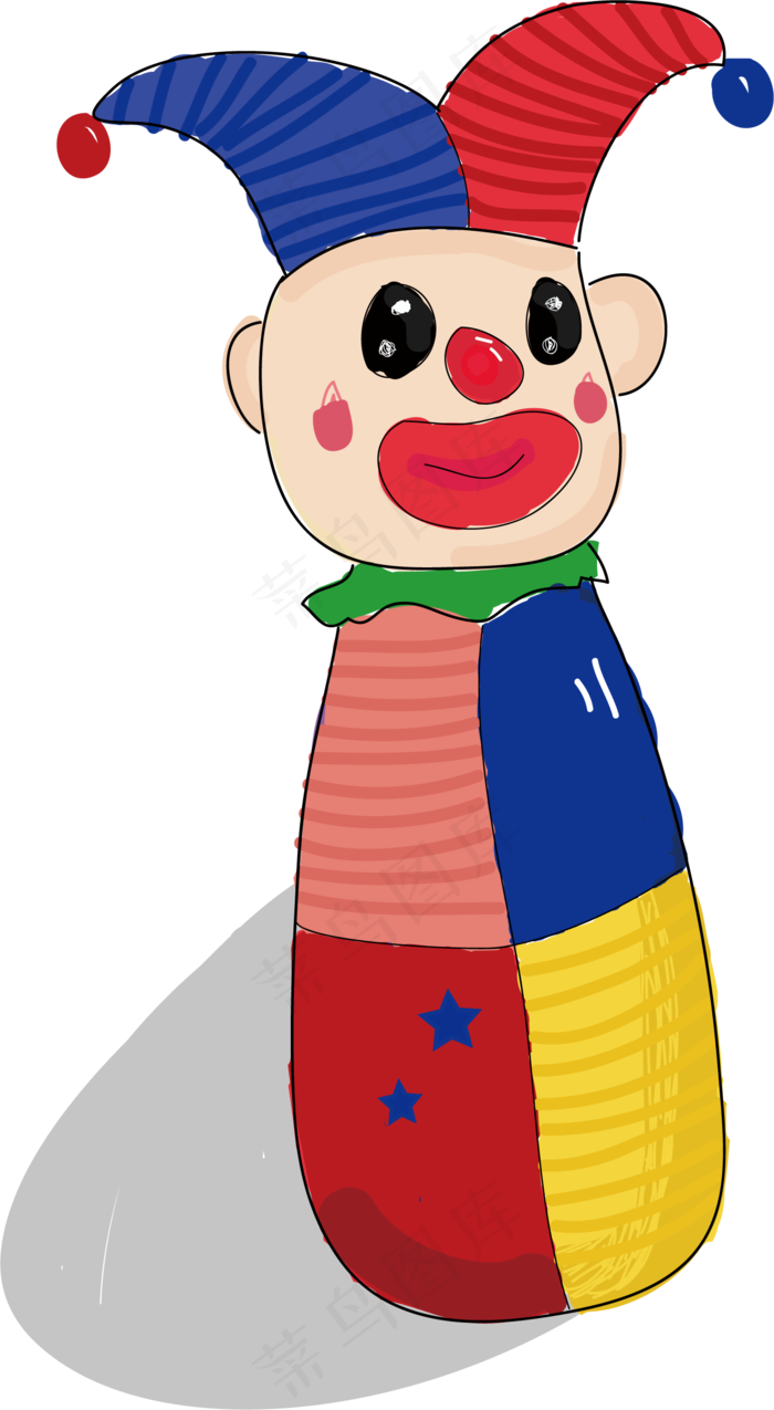 儿童节愚人节小丑玩具可爱卡通插