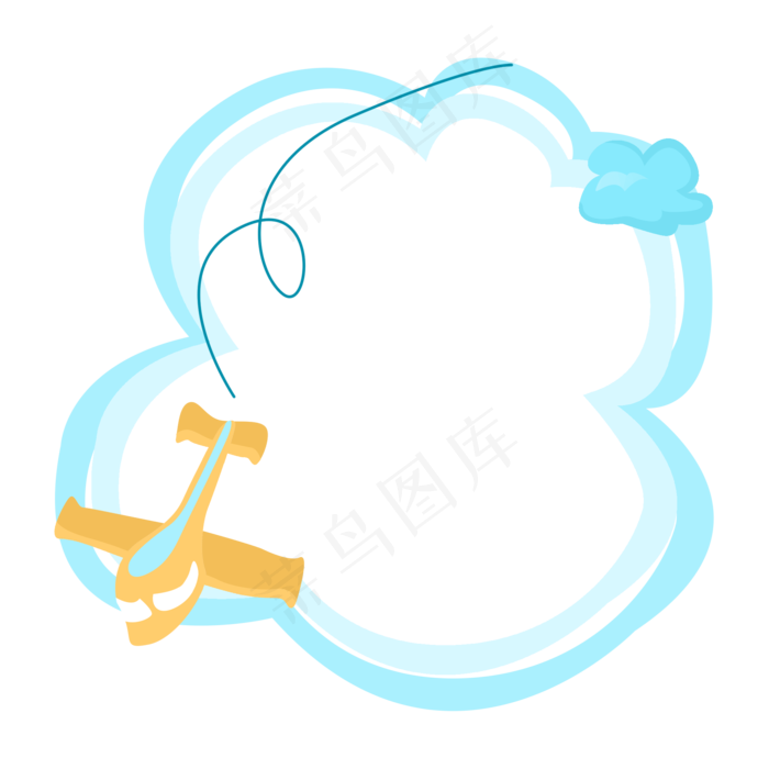 飞机儿童节边框