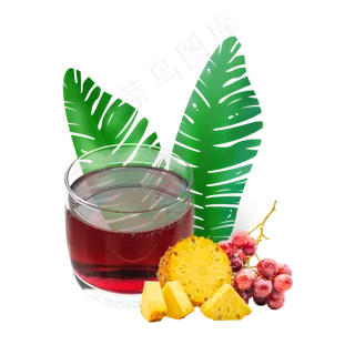 夏日冰镇葡萄汁,免抠元素