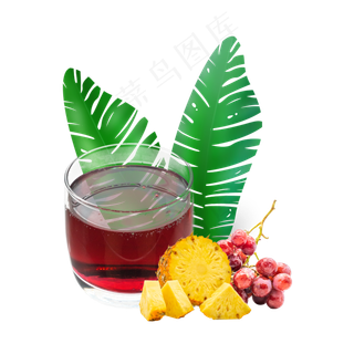 夏日冰镇葡萄汁,免抠元素