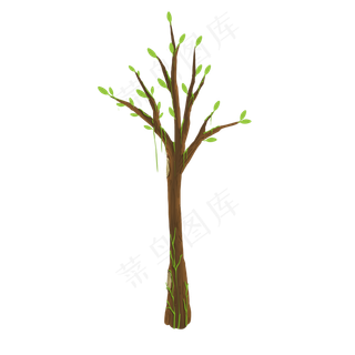植树节卡通萌芽的小树,免抠元素