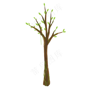 植树节卡通萌芽的小树,免抠元素