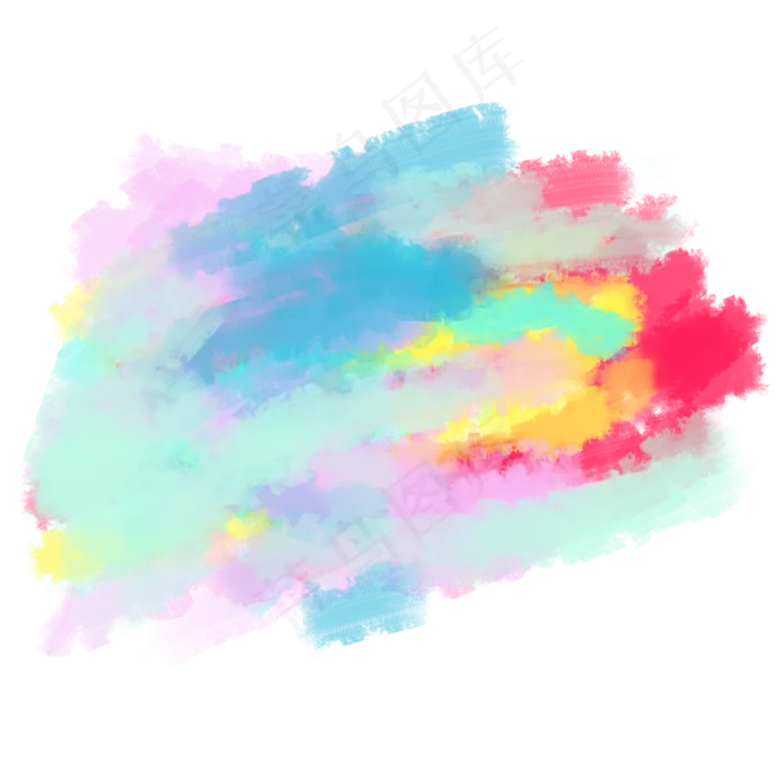 彩色水彩墨迹(2000*2000px 300 dpi )