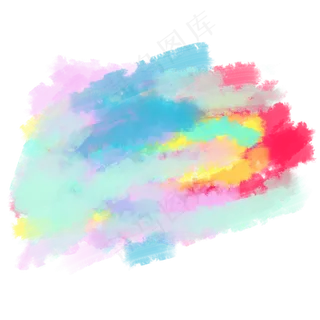 彩色水彩墨迹