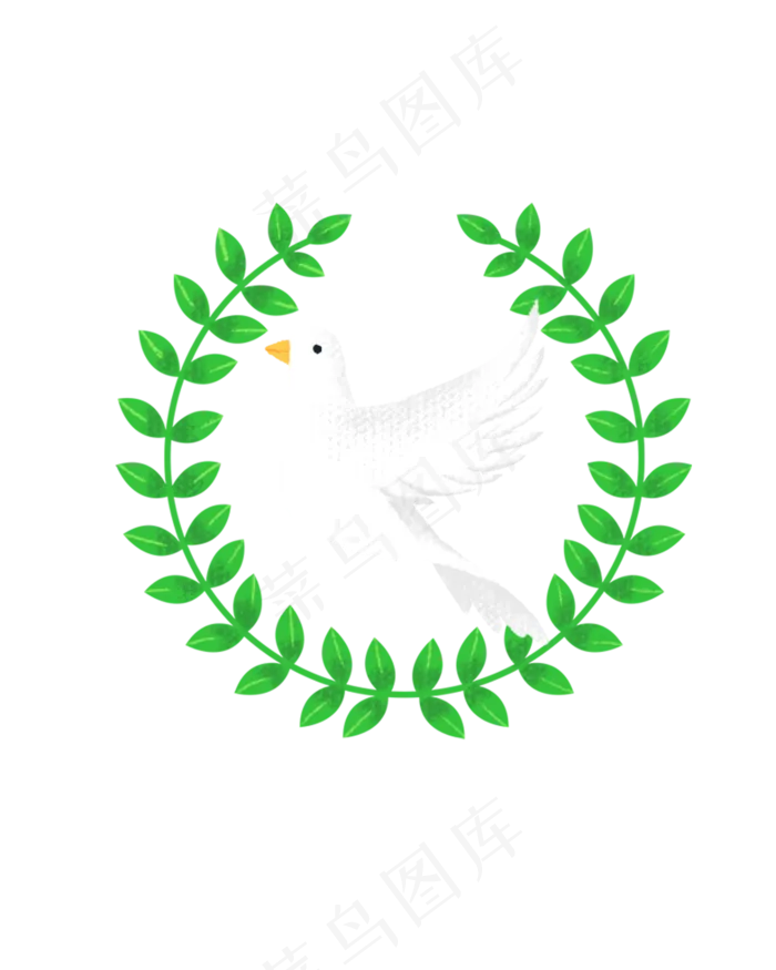 和平白鸽橄榄枝素材(2000X2500(DPI:300))psd模版下载
