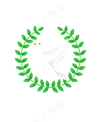 和平白鸽橄榄枝素材