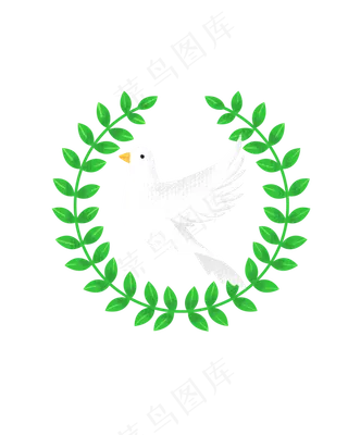 和平白鸽橄榄枝素材