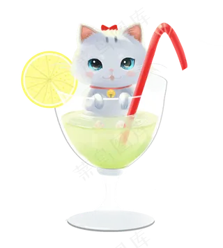 清凉一夏可爱创意猫咪