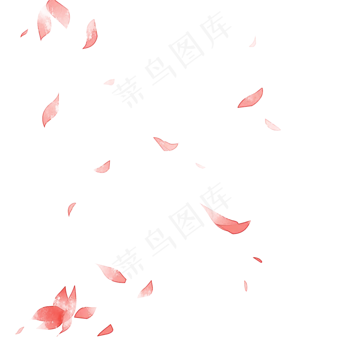 飘浮花瓣,免抠元素(2000*2000px 300 dpi )psd模版下载