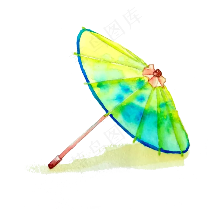 绿色伞油纸伞折伞中国风古风PNG,免抠元素(2000X2000(DPI:200))psd模版下载