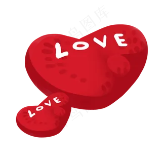 情人节红色的爱心礼盒,免抠元素