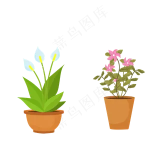 盆栽绿植卡通图形 盆栽绿植卡通图形