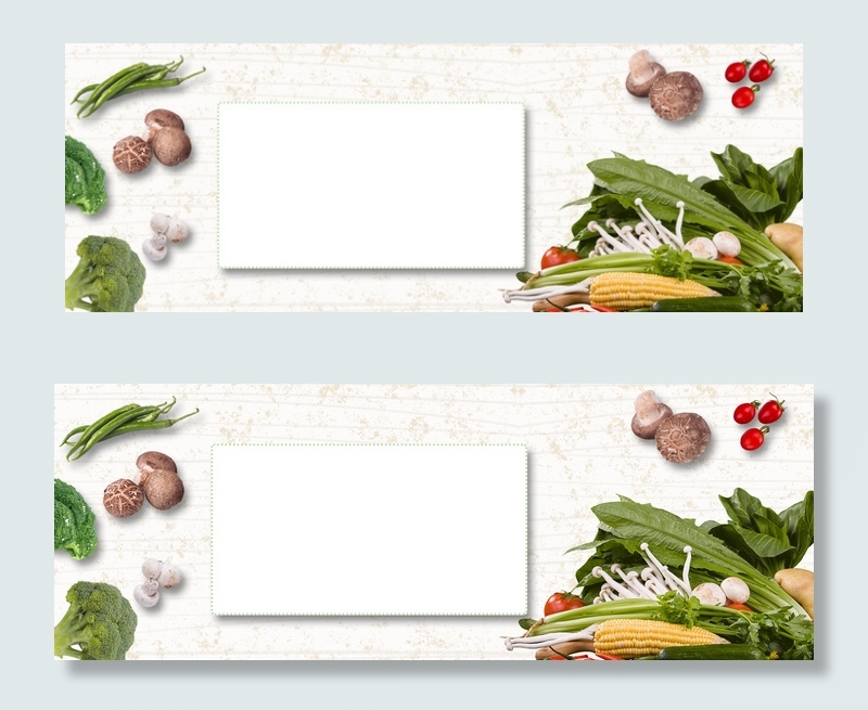 安全绿色蔬菜木板几何banner
