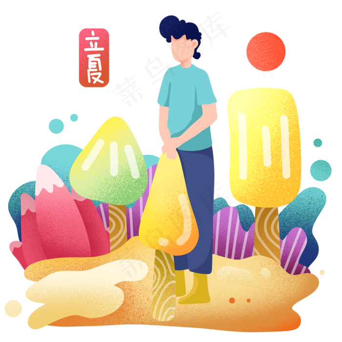 夏季吃冰淇淋女孩