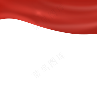 红色丝绸飘带丝带,免抠元素