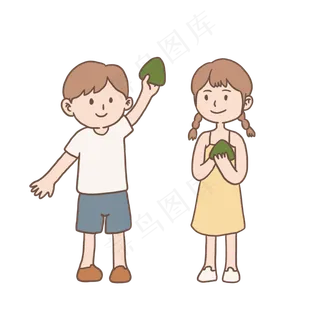 端午节吃粽子包粽子免抠元素下载