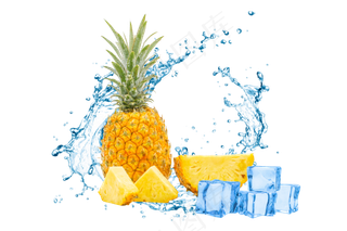 夏日美味菠萝,免抠元素