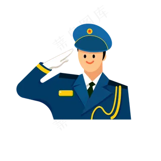 八一建军节解放军三军空军敬礼卡