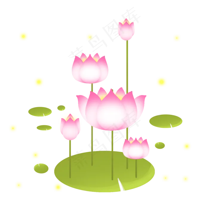 中元节荷花灯(2000X2000(DPI:300))psd模版下载