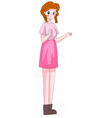 春天郊游踏青春游可爱女孩学生卡