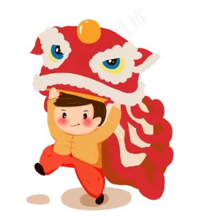 新年红色手绘电商创意装饰,免抠元素