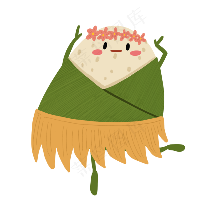 拟人跳舞的粽子