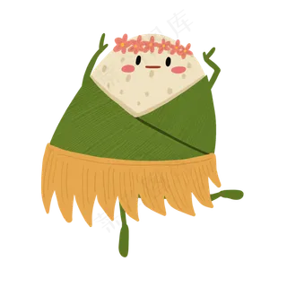 拟人跳舞的粽子