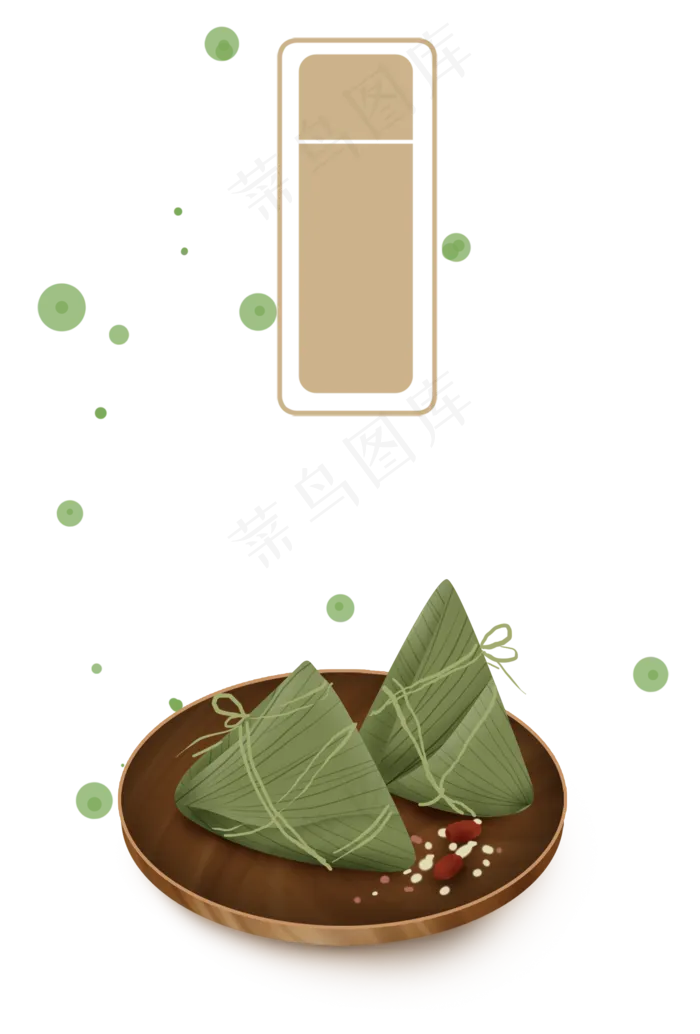 端午节手绘糯米粽子(2000X2953(DPI:299))psd模版下载