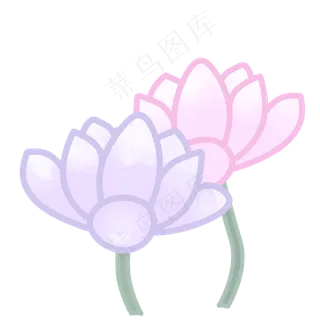 免扣唯美荷花png素材