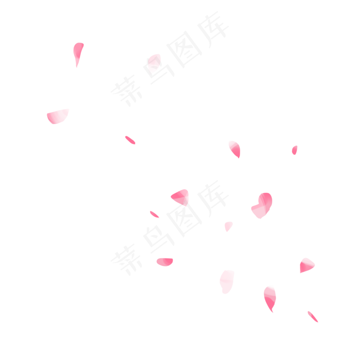 粉色桃花花瓣,免抠元素