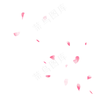 粉色桃花花瓣,免抠元素