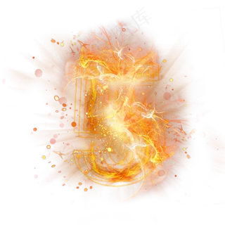 光芒层次火焰倒计时数字5