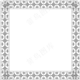 简约灰色唯美边框,免抠元素