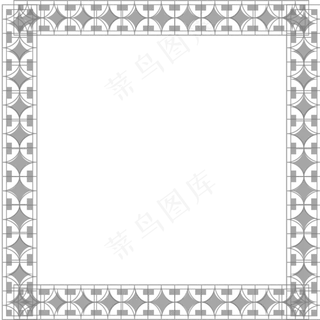 简约灰色唯美边框,免抠元素