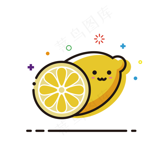 柠檬水果MBE卡通可爱的夏季热(3545X5315(DPI:300))ai矢量模版下载