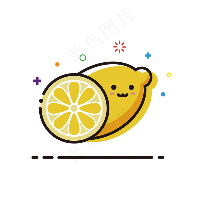 柠檬水果MBE卡通可爱的夏季热(3545X5315(DPI:300))ai矢量模版下载
