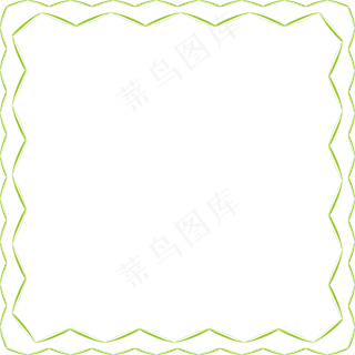 柳叶边框春季绿色简约风格