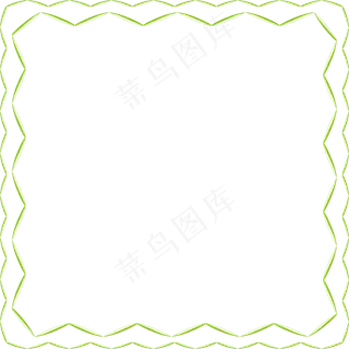 柳叶边框春季绿色简约风格