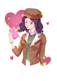 妇女节美少女免扣图,免抠元素