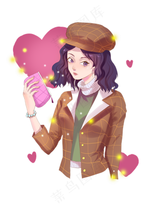 妇女节美少女免扣图,免抠元素