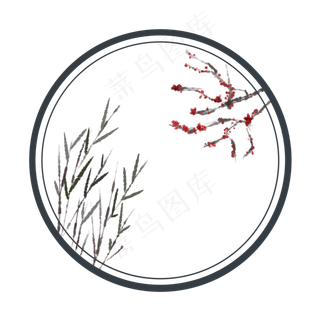 手绘水墨中国边框