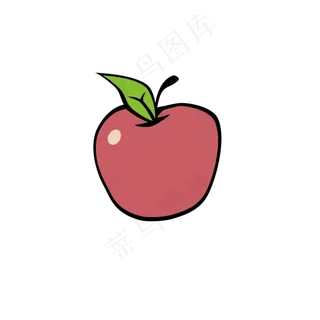 水果类装饰图案紫红苹果