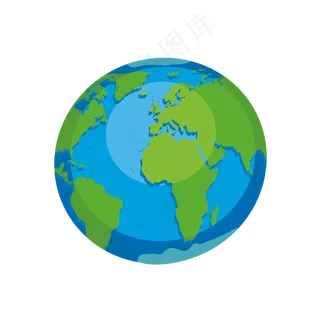 蓝色系手绘世界环境日保护地球,免抠元素