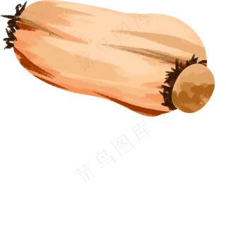 荷叶根茎蔬菜装饰画