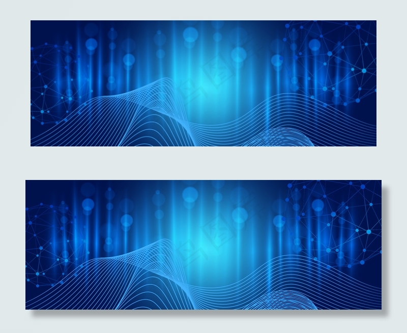 金融商务蓝色科技感背景