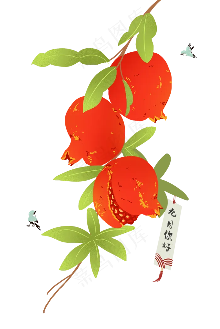夏日水果之美味石榴(1000X1499(DPI:300))psd模版下载