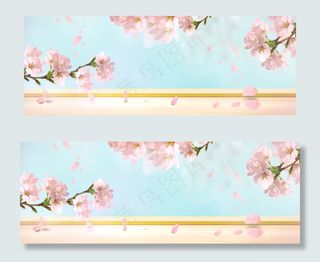 粉色春季桃花梦幻banner
