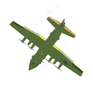 简约扁平卡通建军节空军侦查机飞
