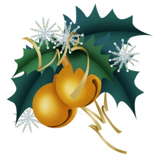 圣诞节装饰铃铛,免抠元素