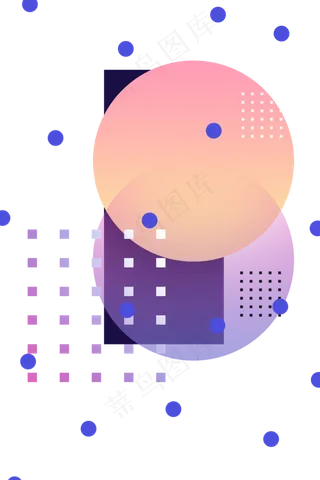 孟菲斯印花几何底纹渐变,免抠元素